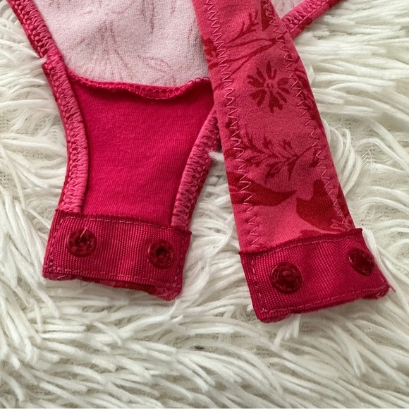 Free People Intimately One Love One-Shoulder Puff Sleeve Bodysuit Floral Size S - Picture 7 of 14